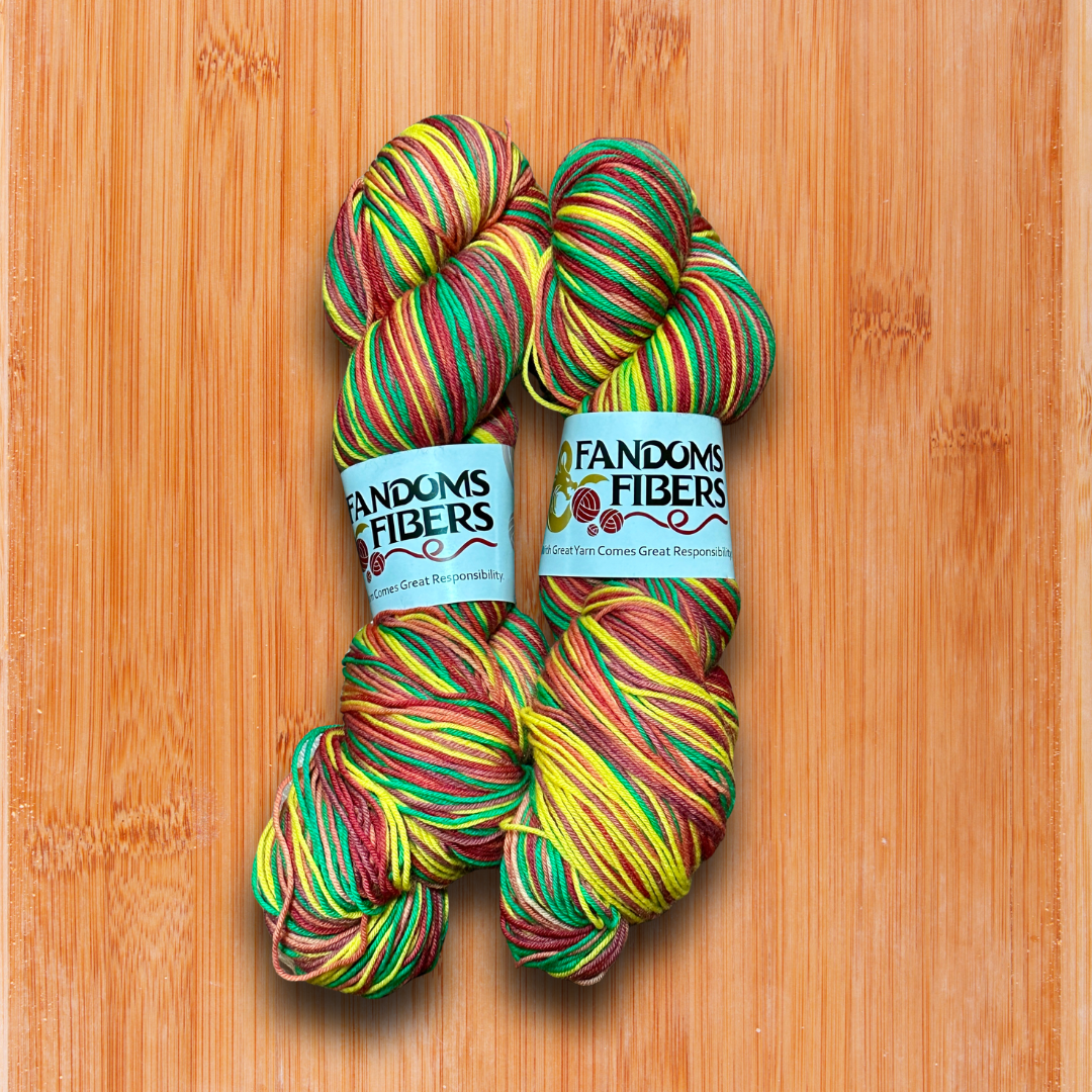 Fish Girl – Self-Striping Hand Dyed Yarn