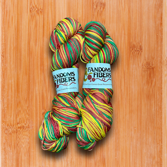 Fish Girl – Self-Striping Hand Dyed Yarn